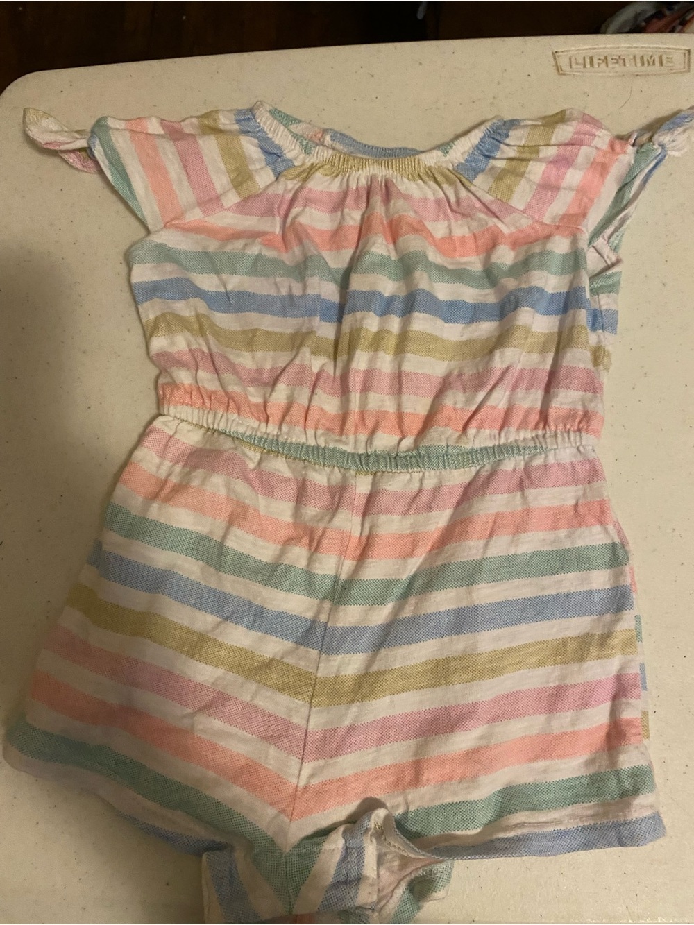 Old Navy Pastel Striped Girls' Cotton Romper
